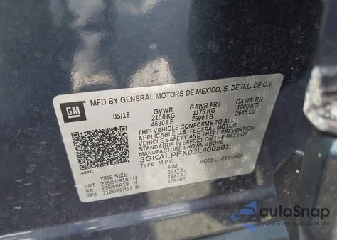 2018 GMC Terrain Slt from USA, damaged, VIN 3GKALPEX0JL400501